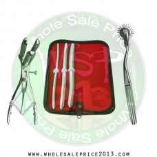  Hegar uterine dilator 3 pieces set, 7-8, 11-12, 15-16, wartenberg pinwheel,mathieu speculum